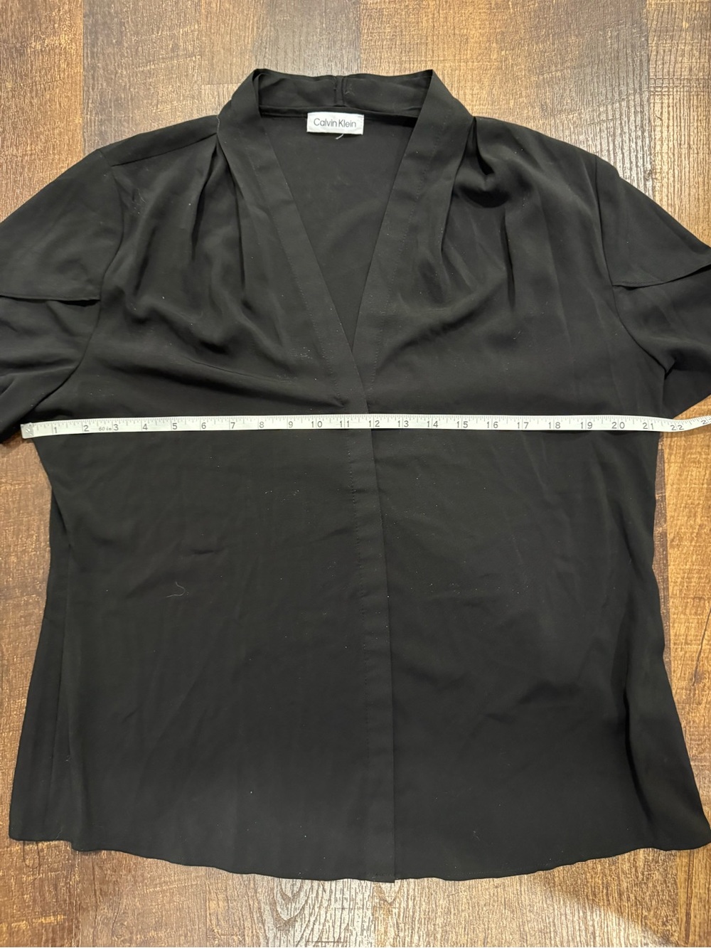 Calvin Klein black silk blouse - Picture 5 of 8